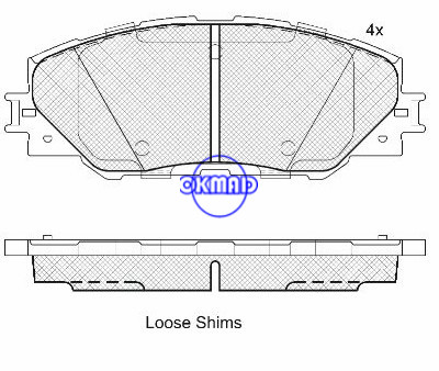 TOYOTA RAV 4 III AURIS (FAW) RAV4 Pastilha de freio de veículo off-road fechado FMSI: D1211-8331 OEM: 04465-42140 WVA: 24337, F1211
